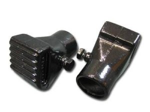 Stnderfe aluminium 22mm schwarz (Paar) Vespa PX, T5, PK