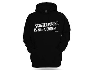 Hoody Scootertuning is not a Crime (STINAC), unzipped, schwarz, Gre L