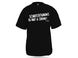 T-Shirt Scootertuning is not a crime (STINAC), schwarz, Gre L