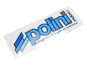 Aufkleber Polini , Logo, 12x4 cm