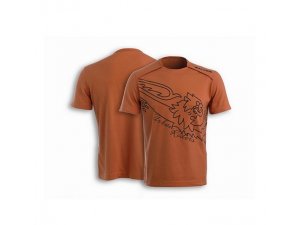 T-Shirt MALOSSI GRIFFE BarCode, orange, fr Mnner, Gre: S,krperbetont, Druck auf Brustund Schulter, 100% Baumwolle