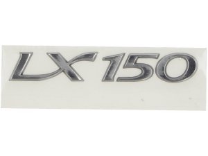 Schriftzug LX 150, Seitenhaube fr Vespa LX150ccm chrom, Befestigung: zum kleben, 100x15mm