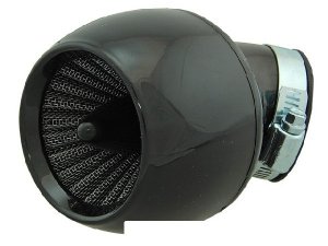 Luftfilter KOSO Turbine I, schwarz, 45 Anschlusswinkel, 35mm