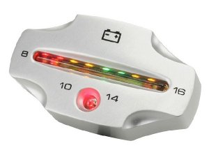 LED Voltmeter KOSO Digital, Aluminium, Anzeigebereich 8 - 16 Volt, silber