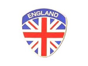 Plakette Union Jack, England, Metall, 80x70mm lackiert