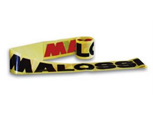 Absperrband MALOSSI Logo, gelb/rot, B 120mm, L= ca. 800m
